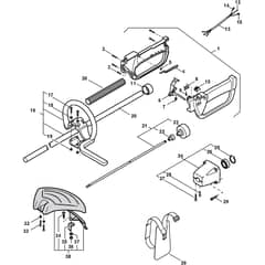 XB 29 - 2010 - 283720003/08 - Castel Garden Brushcutter Handle Transmission Diagram