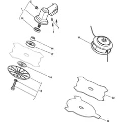 XB 31 - 2007 - 283120003/04 - Castel Garden Brushcutter Gear Case Diagram