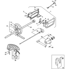 XB 31 - 2007 - 283120003/04 - Castel Garden Brushcutter Handle Transmission Diagram