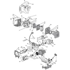 XB 35 D - 2009 - 283821003/08 - Castel Garden Brushcutter Engine Diagram
