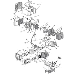 XB 43 D - 2009 - 284221003/08 - Castel Garden Brushcutter Engine Diagram