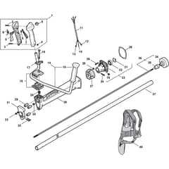 XB 43 DS - 2010-2012 - 281621003/09 - Castel Garden Brushcutter Handle Transmission Diagram