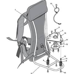 XB 45 FP - 2009 - 284622003/05 - Castel Garden Brushcutter Knap Sack Diagram