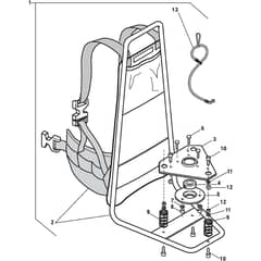 XB 55 F - 2005 - 285522003/04 - Castel Garden Brushcutter Knap Sack Diagram