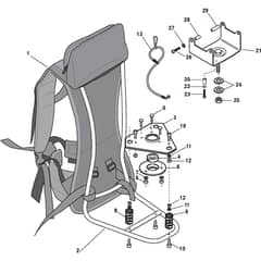XB 55 FP - 2008 - 281722003/08 - Castel Garden Brushcutter Knap Sack Diagram
