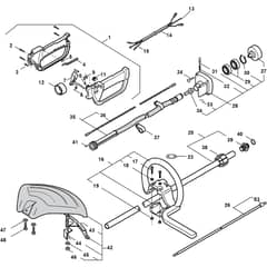 XB 55 FP - 2009-2012 - 285622003/05 - Castel Garden Brushcutter Handle Transmission Diagram