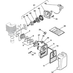 XB 55 P - 2009 - 285620003/05 - Castel Garden Brushcutter Engine 02 Diagram
