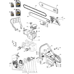 XC 380 - 2010 - 223516053/10 - Castel Garden Chainsaw Housing Diagram