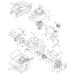 XC 43 G - 2018 - 2954410438C18 - Castel Garden Rotary Mower Engine - Carburator, Tank Diagram