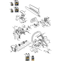 XC 44 - 2007 - 223316003/05 - Castel Garden Chainsaw Housing Diagram