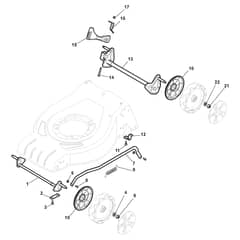 XC 48 - 2020-2021 - 295481043/CX - Castel Garden Rotary Mower Height Adjusting Diagram