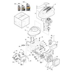 XC 48 - 2022-2025 - 2L0481043/C22 - Castel Garden Rotary Mower Engine - Carburator, Tank Diagram