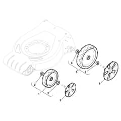 XC 48 GW - 2017-2019 - 295495843/C16 - Castel Garden Rotary Mower Wheels and Hub Caps Diagram