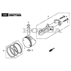XC 48 HS - 2024-2025 - 2L0482833/C24 - Castel Garden Rotary Mower Piston/Connecting Rod Diagram