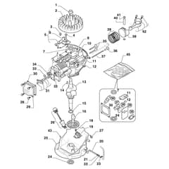 XC 48 S - 2022-2025 - 2L0482843/C22 - Castel Garden Rotary Mower Engine - Piston, Crankshaft Diagram