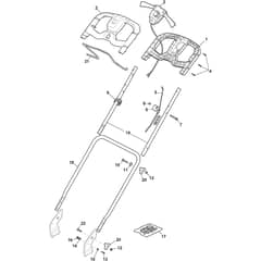 XC 48 S Li - 2017 - 295496003/C17 - Castel Garden Rotary Mower Handle Diagram
