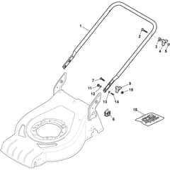XC 48 S Li - 2019-2020 - 295496063/C19 - Castel Garden Rotary Mower Handle Lower Part Diagram