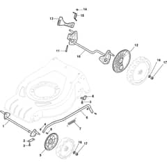 XC 48 S Li - 2019-2020 - 295496063/C19 - Castel Garden Rotary Mower Height Adjusting Diagram