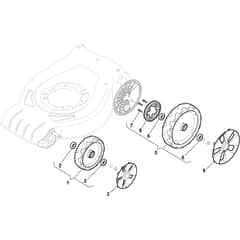 XC 48 S Li - 2019-2020 - 295496063/C19 - Castel Garden Rotary Mower Wheel and Hub Cap Diagram