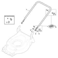 XC 53 S - 2022-2025 - 2L0536843/C22 - Castel Garden Rotary Mower Handle Lower Part Diagram
