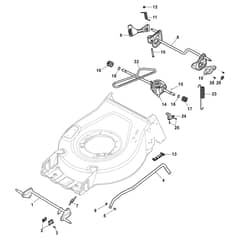 XC 53 S - 2022-2025 - 2L0536843/C22 - Castel Garden Rotary Mower Height Adjusting Diagram