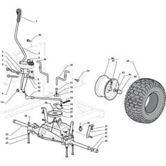 XD 150 - 2009 - 2T3232673/ABY - Castel Garden Ride On Mower Mechanical Transmission Diagram
