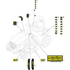 XD 150 - 2009 - 2T3244673/F9 - Castel Garden Ride On Mower Labels Diagram