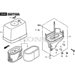 XDC 135 HD - 2012-2017 - 2T2000373/12 - Castel Garden Ride On Mower Air Filter Diagram