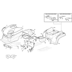 XDC 140 - 2021-2022 - 2T2000473/C21 - Castel Garden Ride On Mower Body Diagram