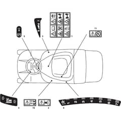 XF 135 HD - 2013 - 2T0210373/13 - Castel Garden Ride On Mower Labels Diagram