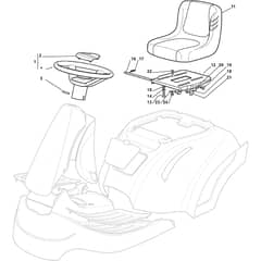 XF 140 - 2011-2012 - 2T0110273/10 - Castel Garden Ride On Mower Seat Diagram