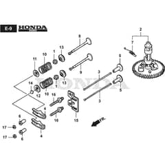 XG 135 HD - 2010-2015 - 2T0410373/F10 - Castel Garden Ride On Mower Camshaft Diagram