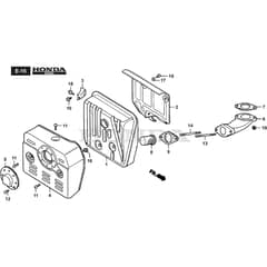 XG 135 HD - 2010-2015 - 2T0410373/F10 - Castel Garden Ride On Mower Muffler Diagram