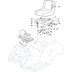 XG 135 HD - 2010-2015 - 2T0410373/F10 - Castel Garden Ride On Mower Seat Diagram
