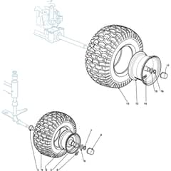 XG 135 HD - 2010-2015 - 2T0410373/F10 - Castel Garden Ride On Mower Wheel Diagram