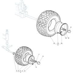 XG 140 - 2010 - 2T0320273/10 - Castel Garden Ride On Mower Wheel Diagram