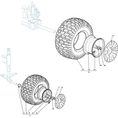 XG 145 HD - 2009 - 2T2643673/09 - Castel Garden Ride On Mower Wheel Diagram