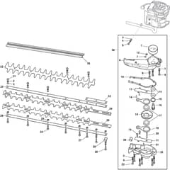XHJ 550 - 2010-2013 - 252900003/10 - Castel Garden Hedge Trimmer Cutting Unit Diagram
