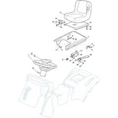 XHT 240 4WD - 2014-2021 - 2T1425273/14 - Castel Garden Ride On Mower Seat Diagram