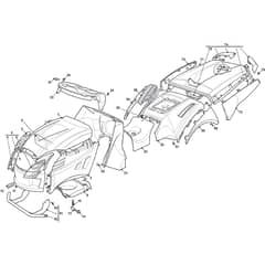XHT 240 4WD - 2025 - 2T1425473/C22 - Castel Garden Ride On Mower Body Diagram