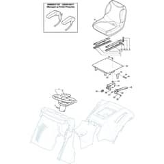 XHTY 240 4WD - 2017-2018 - 2T1425253/C17 - Castel Garden Ride On Mower Seat Diagram