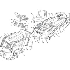 XHX 240 4WD E - 2010 - 2T1525273/10 - Castel Garden Ride On Mower Body Diagram