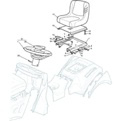 XHX 240 4WD E - 2010 - 2T1525273/10 - Castel Garden Ride On Mower Seat Diagram