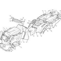 XHX 240 4WD E - 2011-2012 - 2T1525273/11 - Castel Garden Ride On Mower Body Diagram