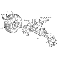 XHX 240 4WD E - 2011-2012 - 2T1525273/11 - Castel Garden Ride On Mower Front Axle Diagram