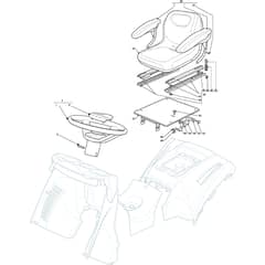 XHX 240 4WD E - 2011-2012 - 2T1525273/11 - Castel Garden Ride On Mower Seat Diagram