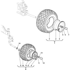 XLR 220 HD - 2020 - 2T1835473/C20 - Castel Garden Ride On Mower Wheel Diagram