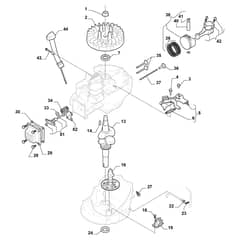 XM 50 S - 2020-2021 - 294512043/C20 - Castel Garden Rotary Mower Engine - Piston, Crankshaft Diagram