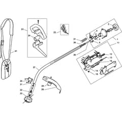 XR 26 - 2010 - 280710003/10 - Castel Garden Trimmer Handle Transmission Diagram