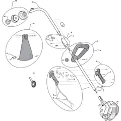 XR 27 J - 2009 - 281010103/EE - Castel Garden Trimmer Handle Transmission Diagram